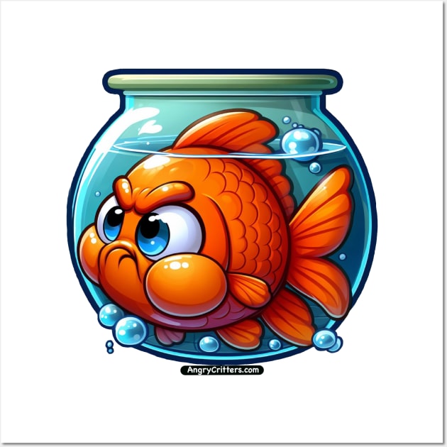 Angry Critters - Goldfish in a Bowl Wall Art by Angry Critters